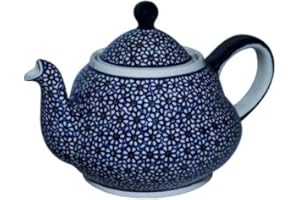 Original Bunzlauer Keramik Teekanne 2.0 Liter mit integriertem Sieb im Dekor 120
