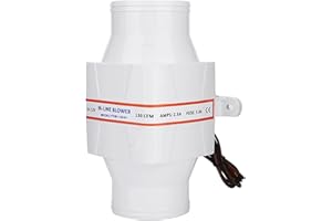 GLOMORA Ventilateur de Ventilation en Ligne à 3 Pouces, Un Navire pour Un Navire et Un Ventilateur de Course Calme pour Le Yacht et la Caravane, Le Ventilateur RV, l'extracteur de Champignons, RV