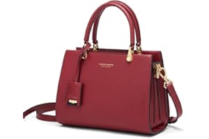Cnoles Elegante Leder Damen Handtaschen Top-Handle Satchel mit Schulterriemen Modische Einkaufstaschen für Damen
