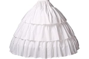 BEAUTELICATE Kids Petticoat Underskirt Girls Crinoline Pure Cotton Half slip With 3 4 Hoops Fluffy Floor Length White For 1-16 Years Old Flower Grils Little Bridesmaids Princess Prom Dress