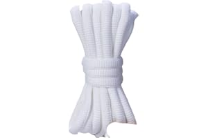 DANRAW STORES [PAIR] Oval Round Shoe laces, 6mmx140cm, Soft Trainer Lace, Sneaker Lace, Polyester Knit, Sports, Casual, Hiking, Mountaineering, Walking, Running