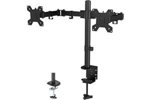 Bee Elf Monitor Halterung Für 13-27 Zoll Bildschirme: Monitor Halterung für 2 Monitore,Monitor Tischhalterung Höhenverstellbar Neigbar Schwenkbar Drehungbar,10 kg/Arm,VESA 75/100