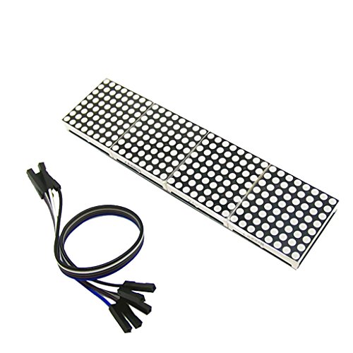 Almencla MAX7219 LED Dot Matrix 8-Digit Digital Control Module With 20cm 5P Line