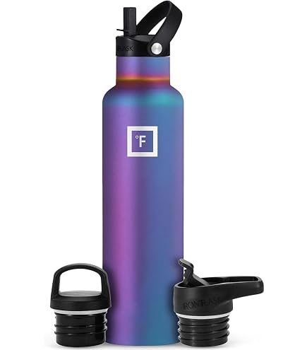 YONICOER Isolierte Wasserflasche 2,5 L - Dreifachwandig, 24h Kalt, 12h Warm, Mit Griff & Trinkhalm