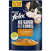 Felix As Good As It Looks with Chicken in Jelly 100g - Box of 20 (Price Marked)