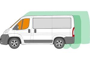 Just Kampers Thermal mat Blind Windscreen Window Sun Cover Cab Kit 3 Piece Compatible with Citroen Relay, Peugeot Boxer, Fiat Ducato from 2006