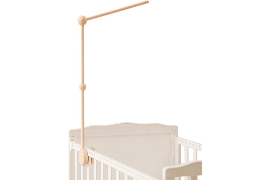 Baby Mobile Crib Holder,Wooden Mount for Mobile Hanging, Baby Crib Attachment for Nursery Decor Mount Bed Bell Holder