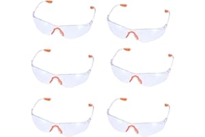 ZQUINTUPLIAN 6 Pcs Safety Goggles, Protective Glasses, Safety Glasses for Work Eye Protection Glasses Clear Safety Glasses Protective Personal Protective Equipment Security Glasses Anti Dust/Scratch/Wind/Mist