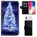 Produktbild i-Tronixs WIKO Sunny 3 Weihnachten GELDBEUTELTASCHE (5") UNIVERSAL TELEFONABDECKUNGWEIHNACHTS-Grandpa-Buch-TASCHEFall mit Kartensteckplätzen Christmas SEAZON Tree