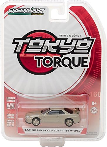 29880-D | 1:64 Tokyo Torque Series 1 - 2001 Nissan Skyline GT-R (R34) M-Spec - Silica Breath Solid Pack