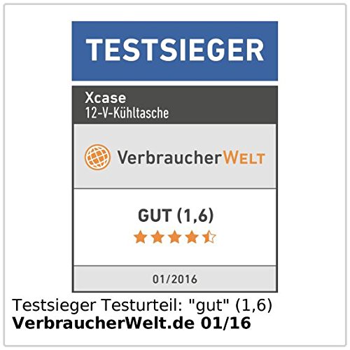 Xcase Mini Kühlbox: Elektrische 12-V-Thermo-Kühltasche fürs Auto, 35 l (Elektrische Kühltasche faltbar) - 6