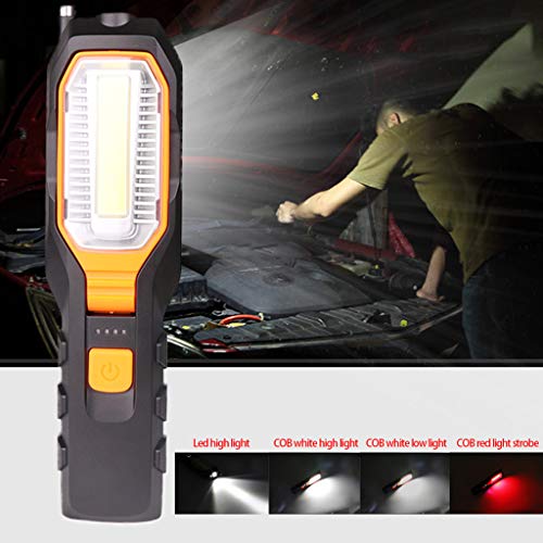 Preisvergleich Produktbild LIJUEZL LED Arbeitsleuchte Taschenlampe Werkstattlampe, magnetische Taschenlampe Taschenlampe, tragbare Klappwerkzeug für Garage im Freien Camping Arbeit