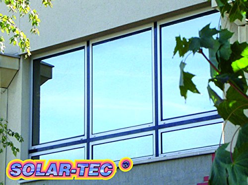 Original SOLAR-TEC® Universal Sonnenschutz Spiegelfolie 99% UV-Schutz 78% reduzierte Helligkeit hochglanzverspiegelt kratzfest selbstklebend für Außen- und Innenmontage (300 x 76cm) - 6