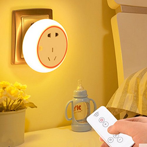 Preisvergleich Produktbild Kreative Mit Steckdose Traum Fernbedienung Nachtlicht Stecker Intelligente Energiesparende Kleine Lampe
