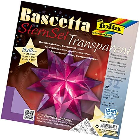 folia 836/3030 Bascetta Star Handicraft set, blue, Purple, 15 x 15 cm