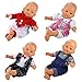Price comparison product image Miunana 4 PCS Fashion Clothes And Pants For 14 -16 Inch New Born Baby Dolls Newborn Dolls