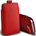 Produktbild I-Sonite (Rot) Premium Slip-in Pull-Tab Ärmel Kunstleder Tasche Hülle für Archos Oxygen 63 [XXXL]
