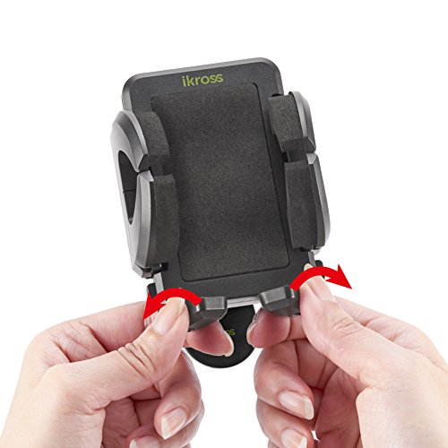 iKross Supporto Auto Visiera Parasole, Clip On Sun Visor Mount Holder Auto per Apple iPhone, Samsung Galaxy, HTC e altri modelli popolari - Nero