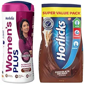 Horlicks Womens Plus Chocolate Jar, 400 g Horlicks Health & Nutrition drink - 750 g Refill Pack (Chocolate flavor)