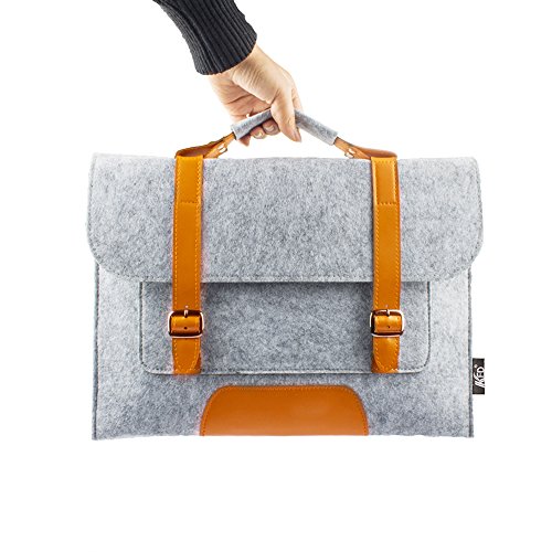TFDirect Grau Case Filz H  lle Sleeve Tasche mit Handle f  r 15 inch MacBook Pro with Retina Display  Grau