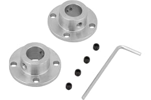 HILITAND 2 unids ID12mm OD18mm M4 galvanizado de hierro acoplamiento de brida, rígida acoplamiento del eje, acoplador del eje del motor