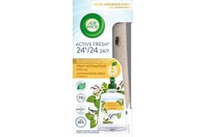 AIR WICK Airwick - Desodorante para casa, spray automático sin gas activo fresco, 1 difusor + 1 recambios, aroma vainilla y madreselva