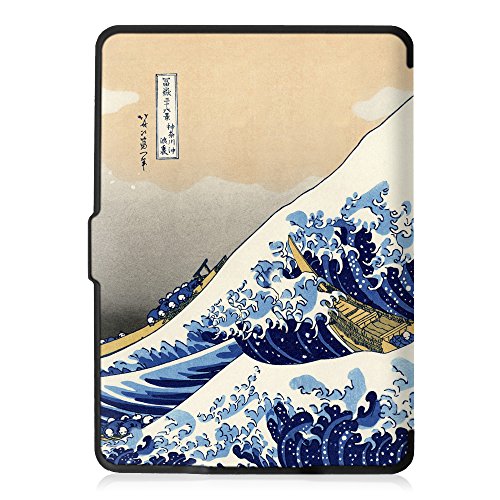 Fintie Kindle Paperwhite Hülle – Die dünnste und leichteste Smartshell Case Schutzhülle Tasche mit auto Sleep / Wake für den neuen Kindle Paperwhite 2016 (mit 300 ppi-Display, 6 Zoll, und integrierter Beleuchtung) und alle Modelle von 2012, 2013, 2014, 2015 – Die Wellen - 6