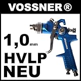 Druckluftanschluss: 1/4'' VOSSNER Lackierpistole, Mini HVLP, Spritzpistole, Sprühpistole, 1,0mm für Lackierung