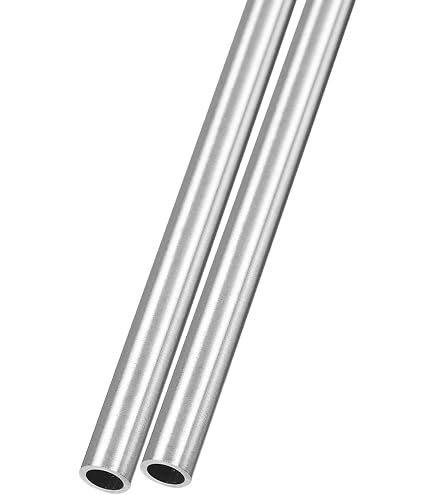Tube Acier Inoxydable 304 Sans Soudure - 7mm Diamètre Ext, 1mm Épaisseur, 250mm Longueur (2Pcs)