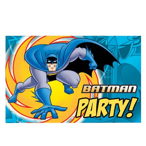 6 Einladungskarten Batman