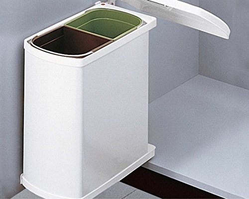 Duo 3416 – weiß Abfallsammler / Trennsystem / Mülleimer - 2