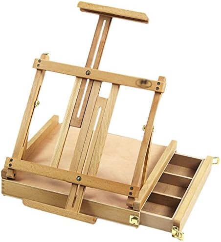 Easels Drawer Drawer Drawer Desktop Beech Folding Cartridge Telescopic Desktop Art Frame Wooden Toolbox