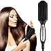 Molain Hair Straightener Ionic Straightening Brush Ceramic Brush Massage Detangling Comb Hair Iron with UK Plug