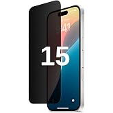 [HAYALET EKRAN KORUYUCU] For iPhone 15 ile uyumlu Privacy Gizli Kırılmaz Cam Tam Kaplayan Su İtici Safir Ekran Koruyucu + Uyg