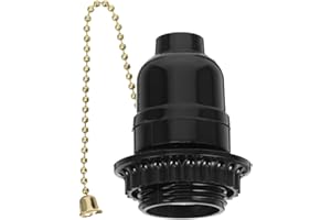 UKCOCO Portalámparas De Cadena De Tracción: Casquillo De Bombilla Con Base Roscada Estándar E27 Con Interruptor De Lámpara De Cadena De Tracción Para Lámparas De Mesa Lámparas De Pie