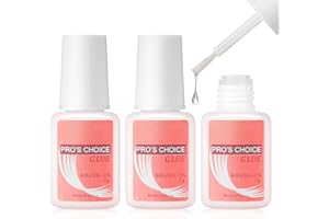 LOPHE 3Pcs Extra Strong Nail Glue for Acrylic Nails, Nail Glue with Brush for Nail Repair, Long Lasting Nail Tip Adhesive Bond Glue, Professional False Nail Adhesive Glue for Salon & Home Use