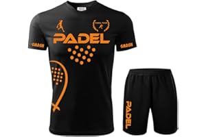ZENA Kit Maglia Calzoncini Fluo Padel t-Shirt Paddle World Smash Tennis Gara