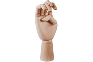EMI Craft Modèle de Main Articulé en Bois Mannequin d'une Main, H 25cm