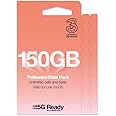 Three Mobile PAYG Voice SIM Pack, Pre-loaded with 150GB of data, unlimited minutes and texts. Second month receive 200GB for same price!