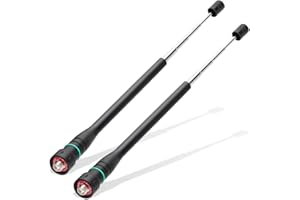ABBREE AR-775 18,9 pollici Retrattable/Telescopica SMA-Femmina VHF UHF 144/430 MHz Dual Band Antenna per Baofeng UV-5R UV-82 UV-9R BF-888S BF-F8HP Prosciutto Bidirezionale Radio