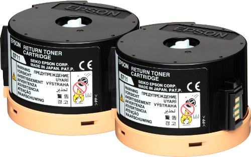 Epson C13S050711 AL-M200/MX200 Tonerkartusche Standardkapazität 2 x 2.500 pages 2-er-Pack Return Program, schwarz
