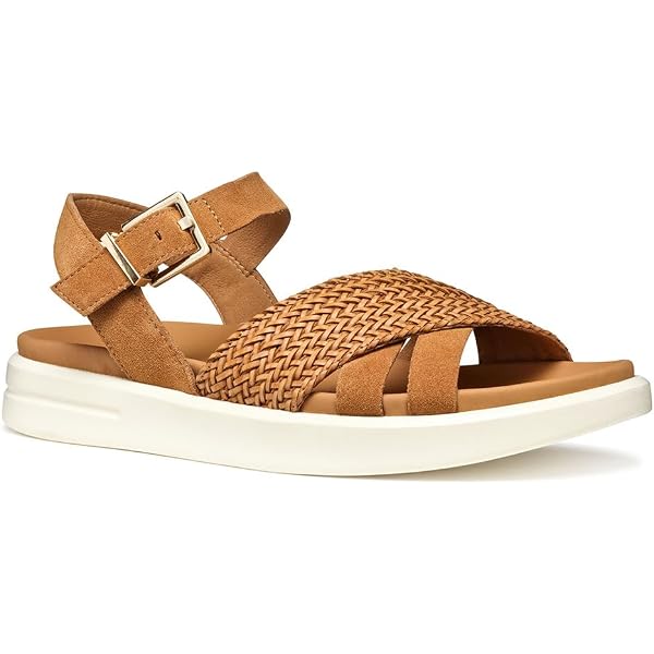 Geox Damen Sandale D Eolie B Flat – Atmungsaktiv, Bequem, Für Den Sommer
