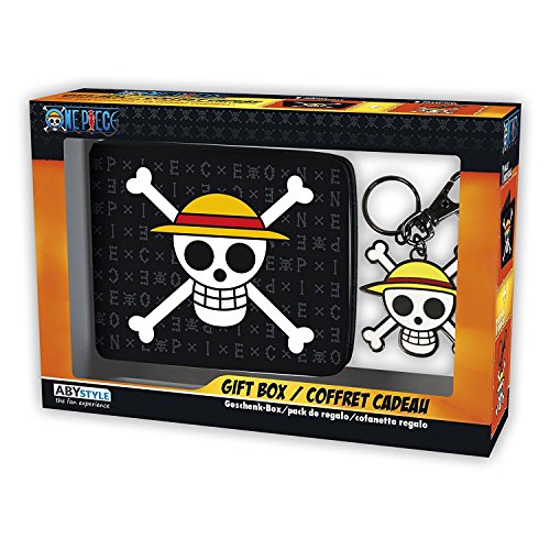 Preisvergleich Produktbild One Piece - Geldbörse + Schlüsselanhänger - Luffy Ruffy Skull Logo