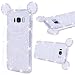 Produktbild GrandEver Samsung Galaxy S8 Glitzer Hülle Weiche Silikon Handyhülle Diamant Maus Ohren Gel Bling TPU Bumper Schutzhülle für Samsung Galaxy S8 Rückschale Klar Handytasche Anti-Kratzer Stoßdämpfung Ultra Slim Rückseite Silicon Backcover Soft Case Ultradünnen Premium Cover - Weiß