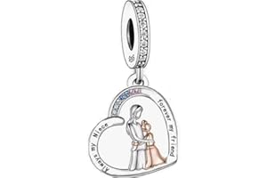 MON & SONS Always My Niece Forever My Friend Love Heart Auntie Gift Charm Bead Pendant 925 Sterling Silver Dangle Compatible With Pandora Charm Bracelet
