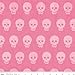 Produktbild Fat Quarter geekly Chic Pink Skulls Baumwolle Quilten Stoff – Riley Blake