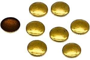 EIMASS LONDON BASED COMPANY 100 x EIMASS® Hot Fix Iron on Round Dome Metal Studs, DIY Embellish Bags Belts Shoes, Costumes