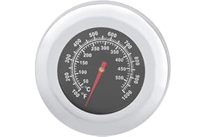 HAPIVIDA BBQ Thermometer, 50-500℃ / 120-900℉ Edelstahl Röstthermometer Grillthermometer Gasgrillthermometer, Koch Thermometer für Ofen Holzofen Zubehör, Ø 75mm