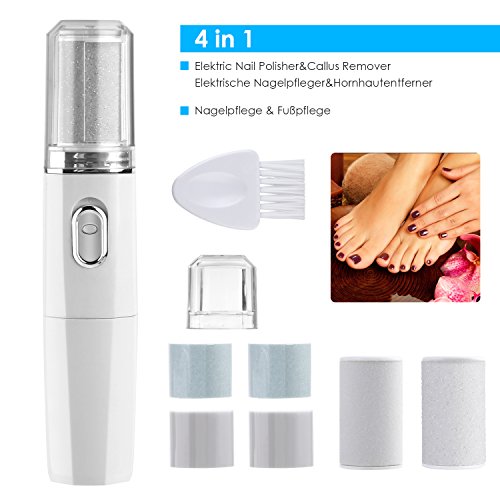 MVPOWER Elektrischer Hornhautentferner Fußpflege Hornhaut Entfernung Werkzeug Pediküre Kit Nagelpolierer Nagelpflegeset Schleifrollen mit Diamantpartikeln für die grobe Haut,tote Haut und Schwielen - 8