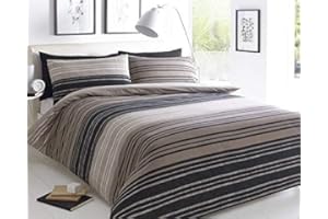 SLEEPDOWN Sleep Down - Juego de funda nórdica para cama de matrimonio, algodón, Color Gris, 1 pieza, 200 x 200 cm